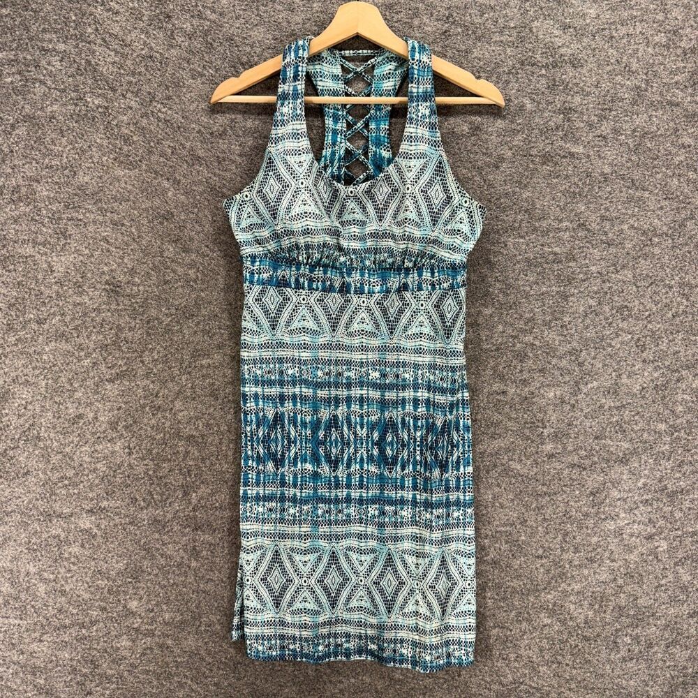 ZepoXposur Dress Women S Small Gray Geometric Sheath Midi Sleeveless Activewear